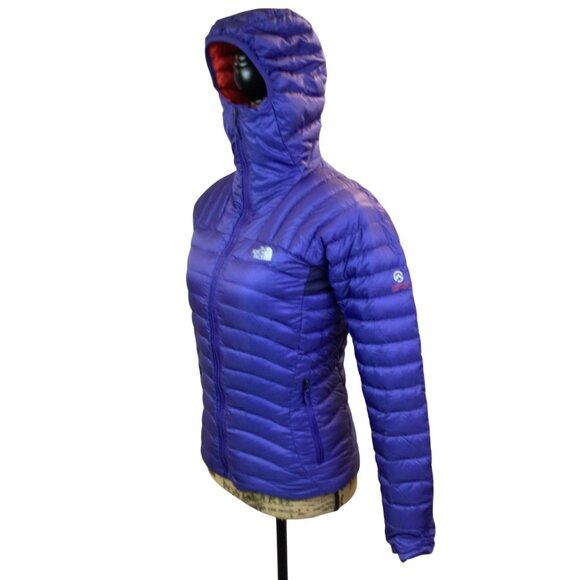 North Face Summit Series Jacket Women XS Purple 800 Pro Down Hooded Pertex Quant - Picture 2 of 16